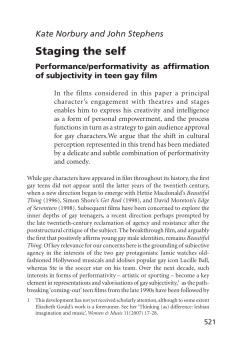Staging the self