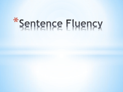 Sentence Fluency Makeup