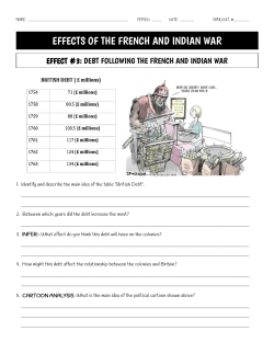EFFECTS OF THE FRENCH AND INDIAN WAR