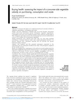 Buying health: assessing the impact of a consumer