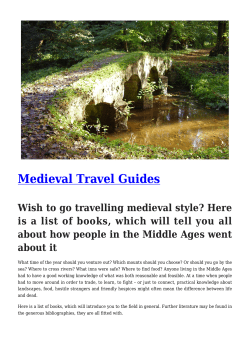 Medieval Travel Guides