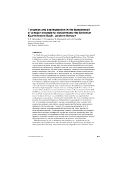 Tectonics and sedimentation in the hangingwall of a major