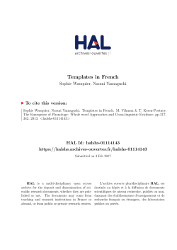 Templates in French - Hal-SHS