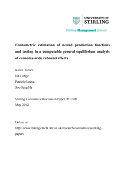 Econometric estimation of nested production functions