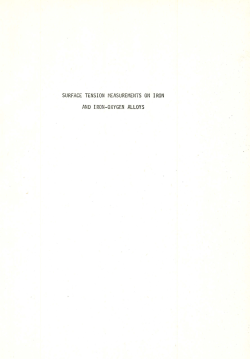 Surface Tension Measurements on Iron and Iron