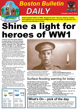 Shine a light for heroes of WW1