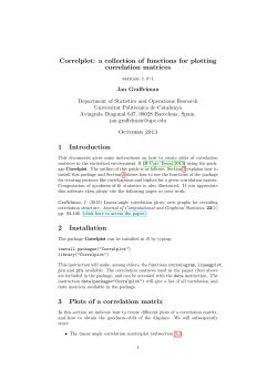 A R package for visualizing correlation matrices.