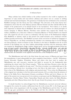 The Dharma of Ashoka and the GITA