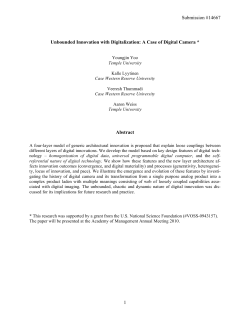 Submission #14667 1 Unbounded Innovation with Digitalization: A