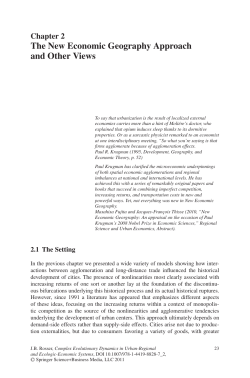 The New Economic Geography Approach and Other Views