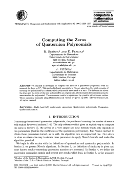 Computing the Zeros of Quaternion Polynomials