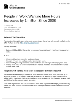 one million since 2008 - Office for National Statistics