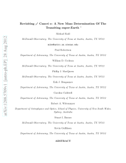 Revisiting rho 1 Cancri e: A New Mass Determination Of The