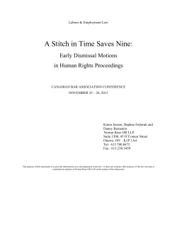 A Stitch in Time Saves Nine