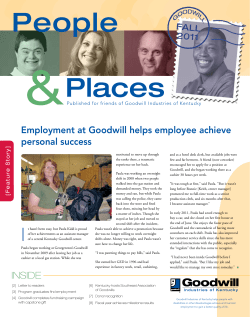 INSIDE Employment at Goodwill helps employee achieve personal