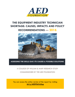 the equipment industry technician shortage