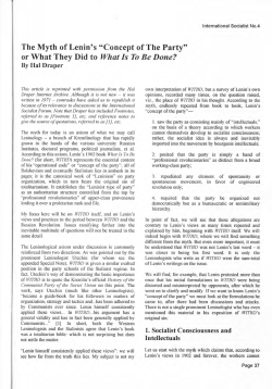 The Myth of Lenin`s "Concept of The Party" or What They