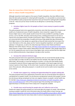 How do researchers think that the Scottish and UK governments
