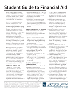 Student Guide to Financial Aid - Case Western Reserve University