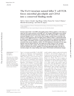 The V&alpha;14 invariant natural killer T cell TCR forces microbial