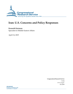 Iran: US Concerns and Policy Responses