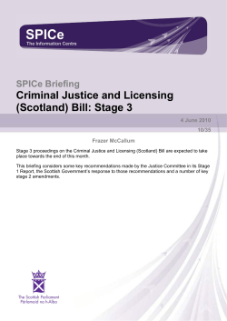 Criminal Justice and Licensing (Scotland) Bill