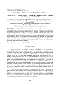 Impact of "Far East Countries" on Garden Architecture in Croatia