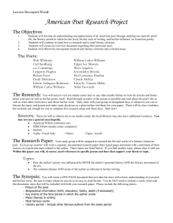 Poet Research Project