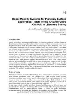 Robot Mobility Systems for Planetary Surface Exploration &ndash; State
