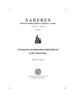 A Perspective on Independent Judicial Review in the United