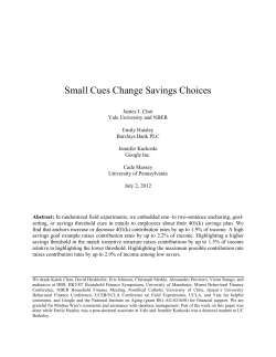 Small Cues Change Savings Choices