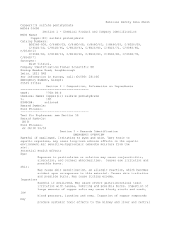 Material Safety Data Sheet Copper(II) sulfate pentahydrate MSDS