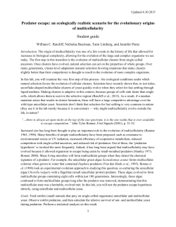 Predator escape: an ecologically realistic scenario for the