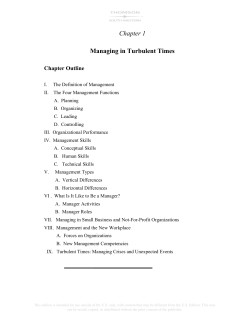 Managing in Turbulent Times - UPM EduTrain Interactive Learning