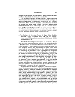 Book Reviews A New Deal for the American