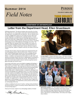 2014 Newsletter - Purdue College of Liberal Arts