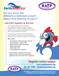 Do you know the difference between a swim lesson and learning to