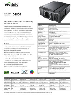 LARGE VENUE PROJECTOR Intense Brightness and Feature