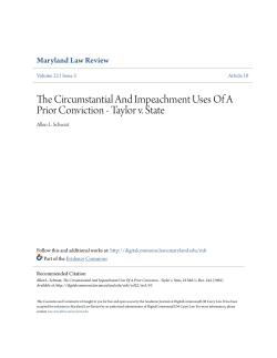 The Circumstantial And Impeachment Uses Of A Prior Conviction