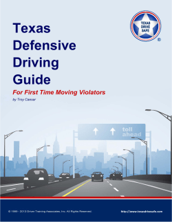 Texas Defensive Driving Guide