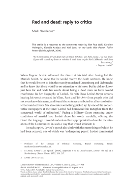 Red and dead: reply to critics - Oxford Academic