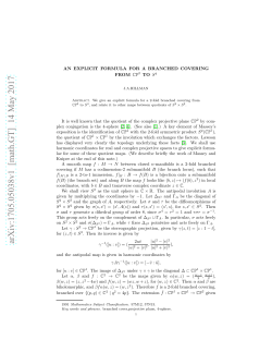An explicit formula for a branched covering from $\mathbb {CP}^ 2