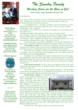 The Sanchez Family - World Wide New Testament Baptist Missions