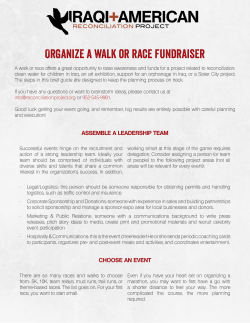 Organize a walk or race fundraiser