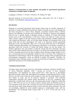 Influence of drained lands on water quantity and