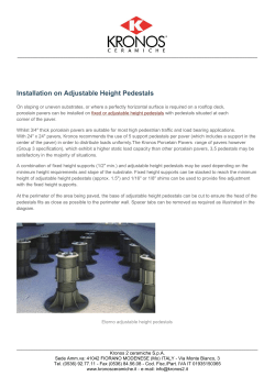 Installation on Adjustable Height Pedestals