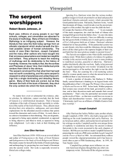 The serpent worshippers - Creation Ministries International