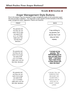Session 4 What pushes your anger buttons Handout 1