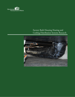 Factory Built Housing Heating and Cooling Distribution Systems
