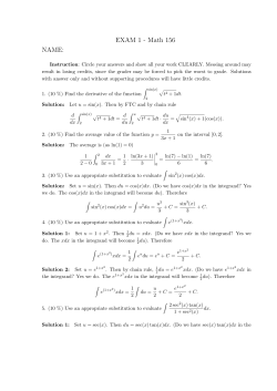 EXAM 1 - WVU Math Department